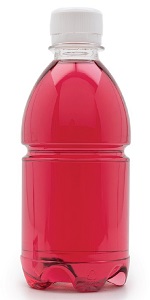 Purple plum colored soft drink