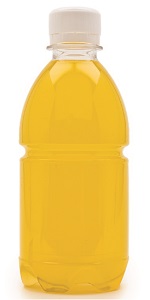 Cloudy yellow colored soft drink
