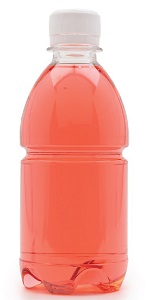 Rubescent Red colored soft drink