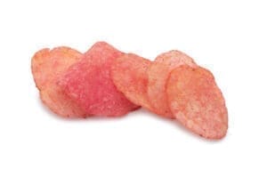 Pink potato chips