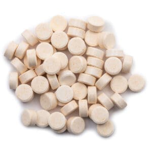 Pressed tablets lemon yellow