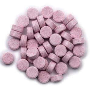 Bright Pink pressed tablets