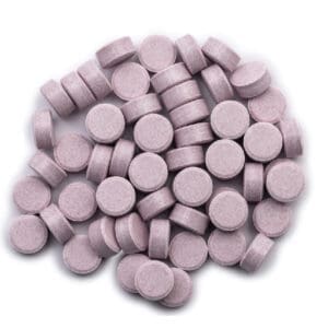Purple pressed tablets