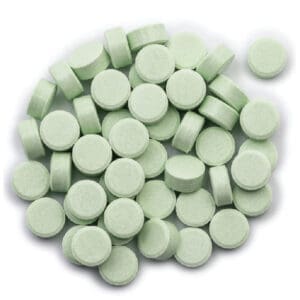 Green pressed tablets