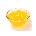 Little glas bowl with yellow jam