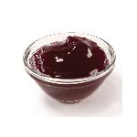 Little glas bowl with purple jam