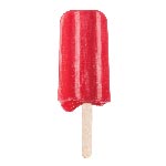 Red sorbet ice cream on a stick