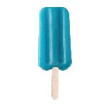 Blue sorbet ice cream on a stick