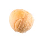 A scoop of orange ice cream