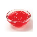 Little glas bowl with red jam