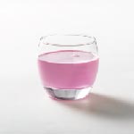 Red yoghurt drink in a glass