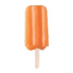 Orange sorbet ice cream on a stick