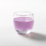 Purple yoghurt drink in a glass