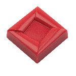 Red colored chocolate