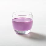 Purple yoghurt drink in a glass