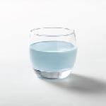 Blue yoghurt drink in a glass